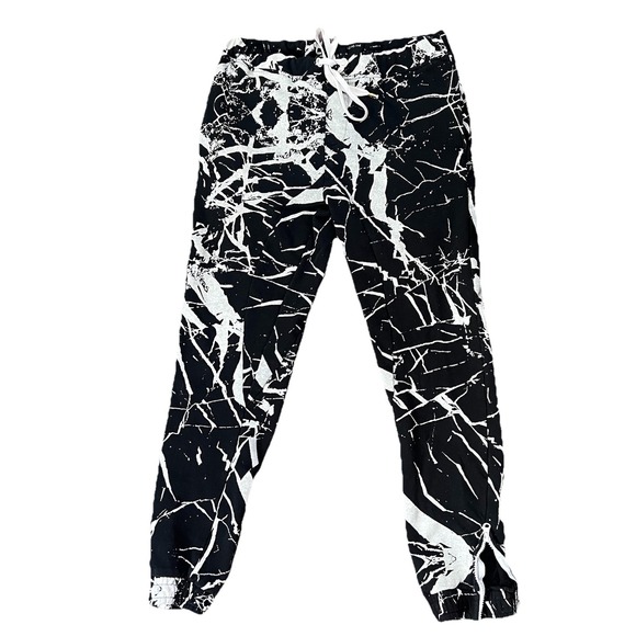 FRPLY Other - FRPLY Black Gray L Graphic All Over Print pants joggers Streetwear Skater Y2K‎